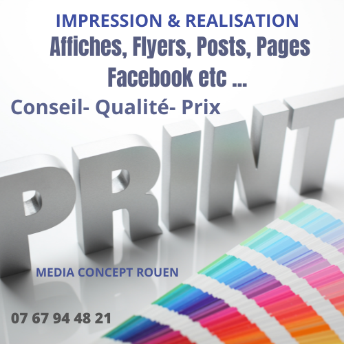 impression & réalisation affiches et post Facebook etc...