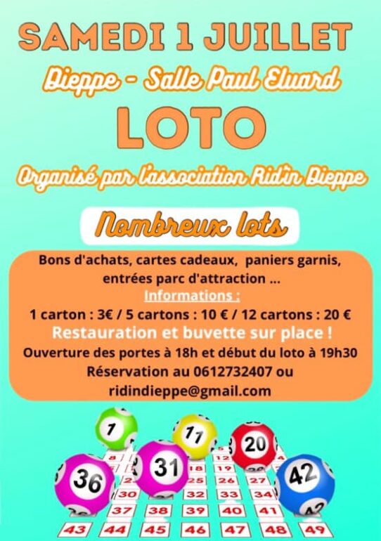 Loto à Dieppe en juillet