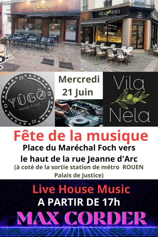 Max Corder live Fête de la Musique à Rouen le 21 juin