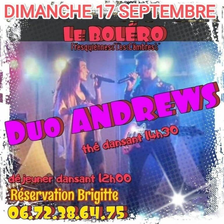 Bal dansant près de Rouen en septembre avec les Andrews