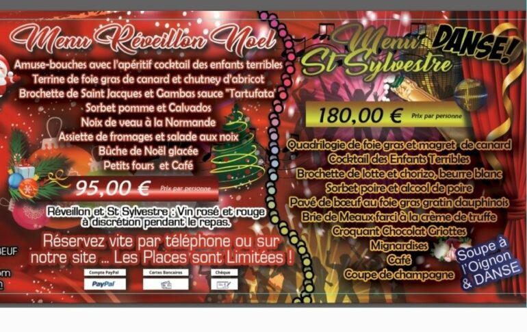 REVEILLON DU 24 et 31 décembre 2023 près de Rouen