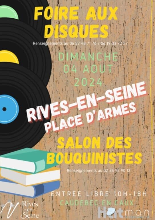 Foire aux disques à Caudebec en Caux en Aout